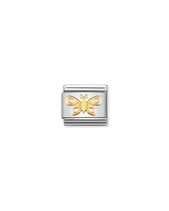 Nomination Composable Classic Air Animals Butterfly Stainless Steel and 18K Gold