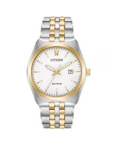 Citizen Two Tone Eco-Drive Stainless Steel WR300 Bracelet Watch BM7334-58A