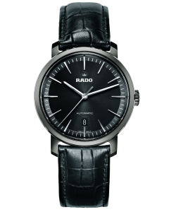 Rado Mens Diamaster Automatic Ceramic Black Dial Strap Watch R14074175