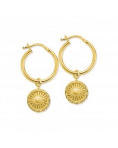 ChloBo Gold Sun Catcher Hoop Earrings GEH3199