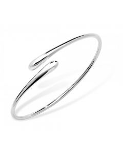 Lucy Q Silver Open Drip Crossover Bangle