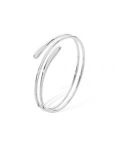 Lucy Q Sterling Silver Coil Drop Bangle DBG5