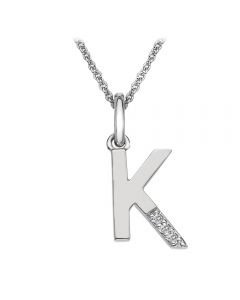Hot Diamonds 'K' Micro Pendant & Chain DP411