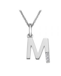 Hot Diamonds 'M' Micro Pendant & Chain DP413