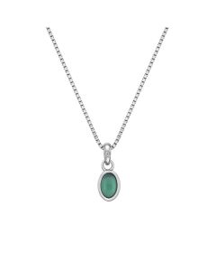 Hot Diamonds Green Agate Birthstone Pendant & Chain - May DP758