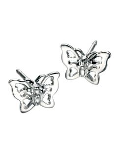 D For Diamond Diamond Filigree Butterfly Stud Earrings