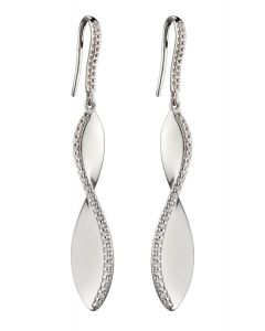 Fiorelli Sterling Silver Cubic Zirconia Twist Drop Earrings E5787C