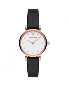 Emporio Armani Ladies Gianni Rose Gold Plated T-Bar Watch AR11270
