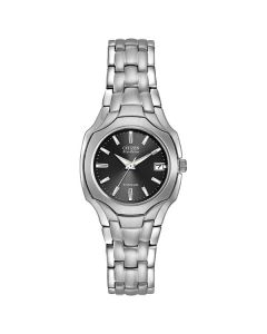 Citizen Ladies Super Titanium Eco-Drive Black Dial Bracelet Watch EW1400-53H