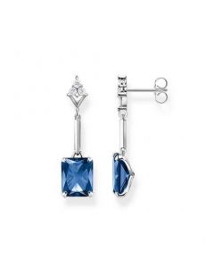 Thomas Sabo Ladies Blue Octagon Dropper Earrings H2177-166-1