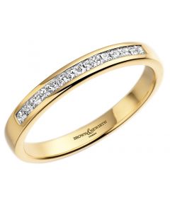 Brown and Newirth Valentive Yellow Gold Half Eternity 0.20ct Diamond Ring