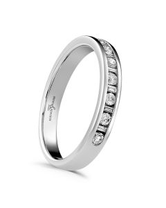 Brown and Newirth Charm Platinum Half Eternity 0.20ct Diamond Ring