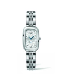 Longines Ladies Equestrian Rectangular Diamond Set Dial Bracelet Watch L6.141.4.77.6