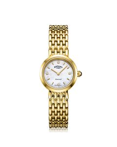 Rotary Ladies Diamond Set Gold PVD Balmoral Watch LB00900/41/D