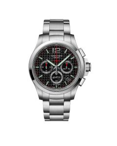 Longines Mens Quartz Chronograph VHP Bracelet Watch L3.717.4.66.6