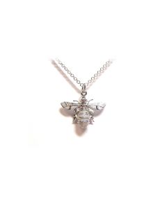 Lydias Bees Sterling Silver Mini Bee Pendant & Chain