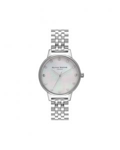 Olivia Burton  Midi Classic Pearl Dial Silver Bracelet Watch OB16SE09