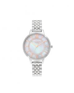 Wonderland Mother Of Pearl Demi Dial Silver Watch OB16WD91