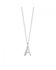 Beginnings Art Deco Initial 'A' Cz Necklace