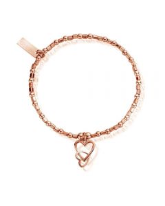 ChloBo Mini Cube Interlocking Love Heart Bracelet RBCFB573