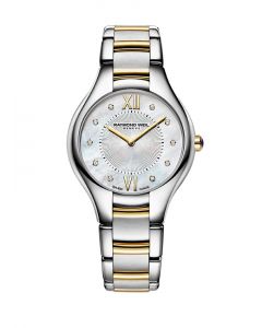 Raymond Weil Noemia Ladies Quartz Two-Tone Gold 10 Diamond Watch, 32mm 5132-STP-00985