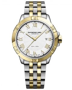 Raymond Weil Tango Classic Mens Quartz Two-Tone Gold Steel Bracelet Watch, 41mm 8160-STP-00308