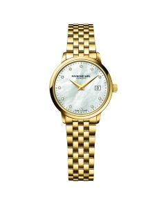 Raymond Weil Toccata Ladies Classic Gold 11 Diamond Steel Watch, 29mm 5988-P-97081