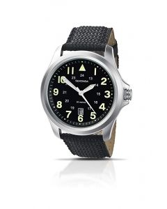 Sekonda Men'S Quartz Watch With Black Dial Analogue Display And Black Nylon Strap 3347.27