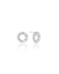 Sif Jakobs Jewellery Antella Circolo 925Â Silver Cubic Zirconia Women'S Stud Earrings Silver One Size
