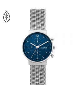Skagen Ancher Chronograph Silver-Tone Stainless Steel Mesh Watch SKW6764
