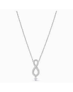 Swarovski Rhodium Plated Infinity Necklace 5537966