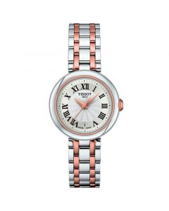 Tissot Bellissima Small Ladies Watch with Silver and Rose Gold Stainless Steel