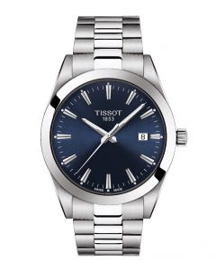 Tissot Gentleman Powermatic Quartz Baton Blue Dial Bracelet Watch T1274101104100