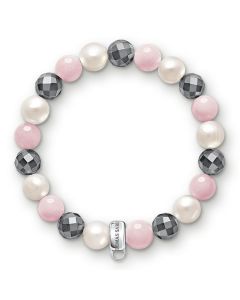 Thomas Sabo Charm Bracelet Pink, White, Grey Medium 16.50cm X0188-581-7-M