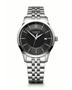 Victorinox Alliance Mens Quartz Black Dial 40Mm Watch With Steel Bracelet 241801